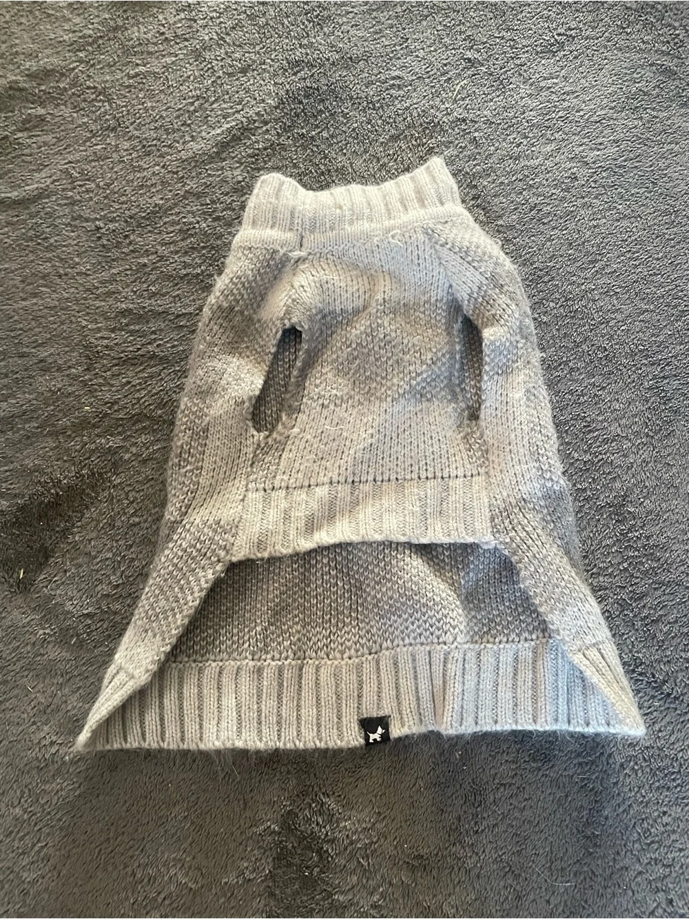 Soft Grey Knit Dog Sweater - Lightweight Comfort